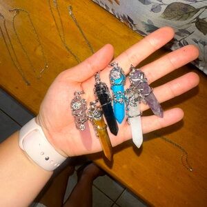 6 piece crystal necklace